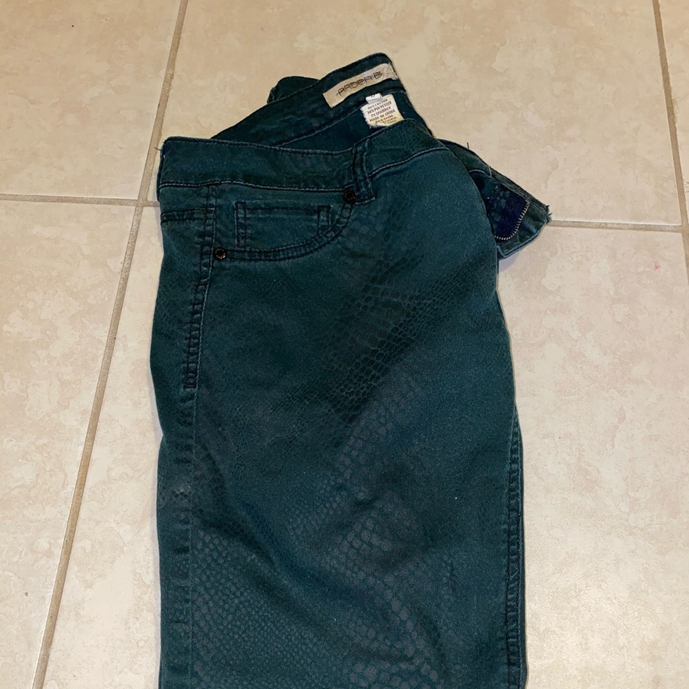 Snake print jean